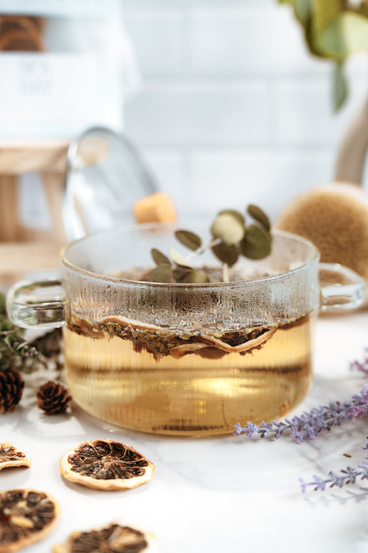 Wood & Glass Simmer Pot   | Stovetop Potpourri