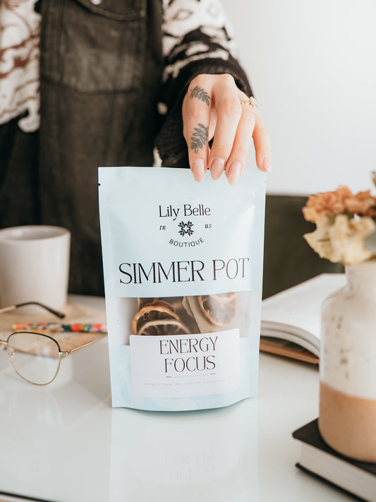Energy Focus Simmer Pot | Lemon Lime Peppercorn Bay Leaves