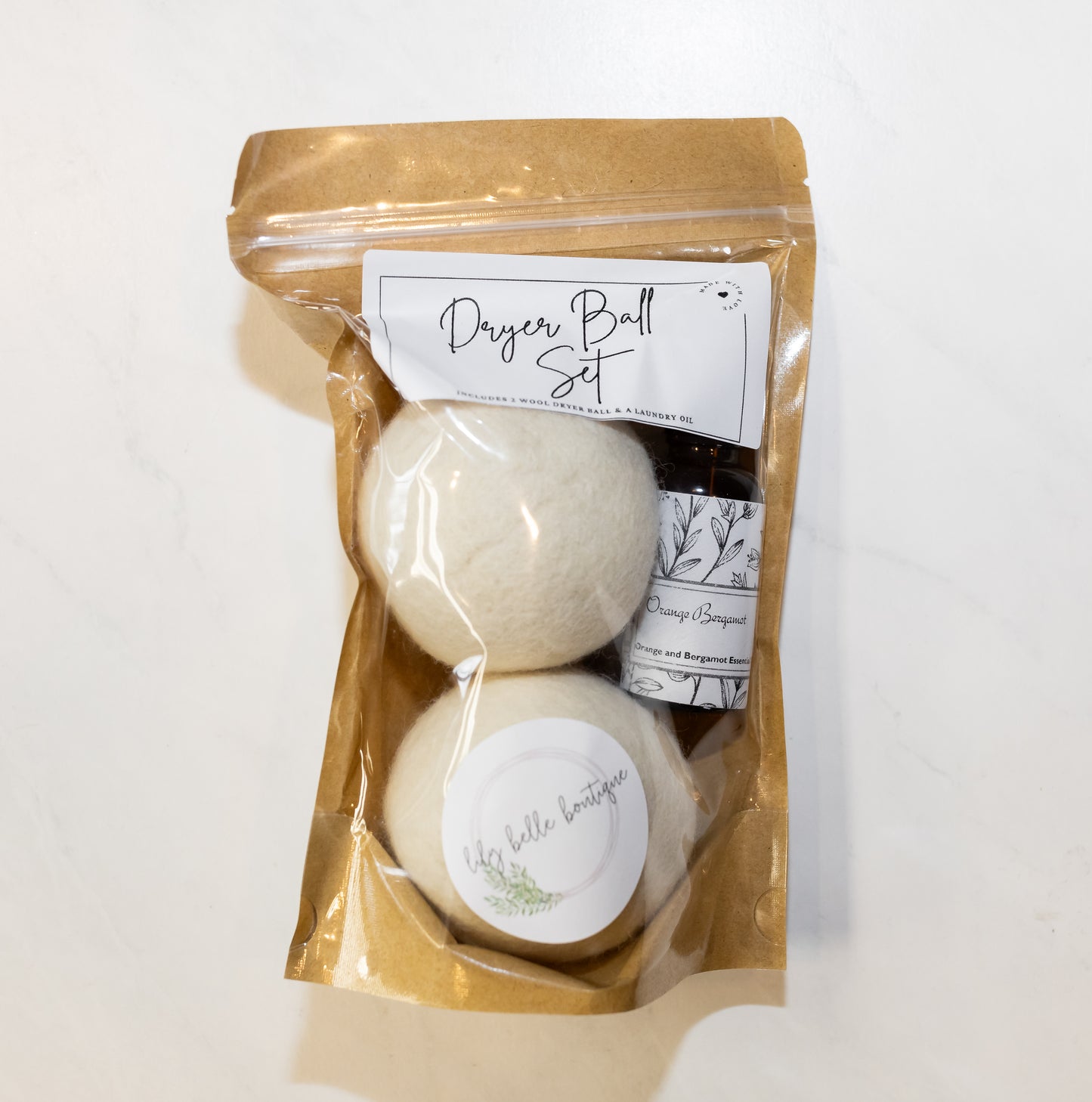 Wool Dryer Ball Set with Essential Oils