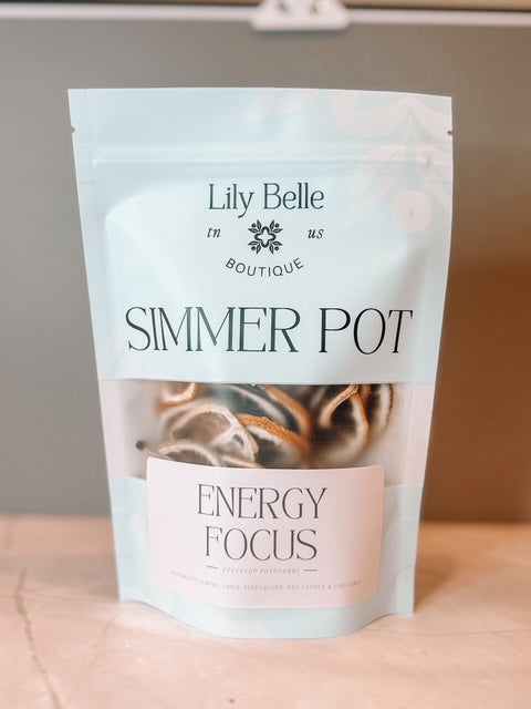 Energy Focus Simmer Pot | Lemon Lime Peppercorn Bay Leaves