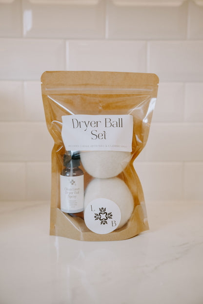Wool Dryer Ball Set with Essential Oils